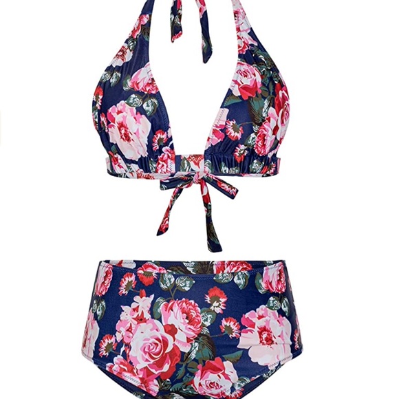 2 for $20. High waisted halter top bikini set - Picture 2 of 4